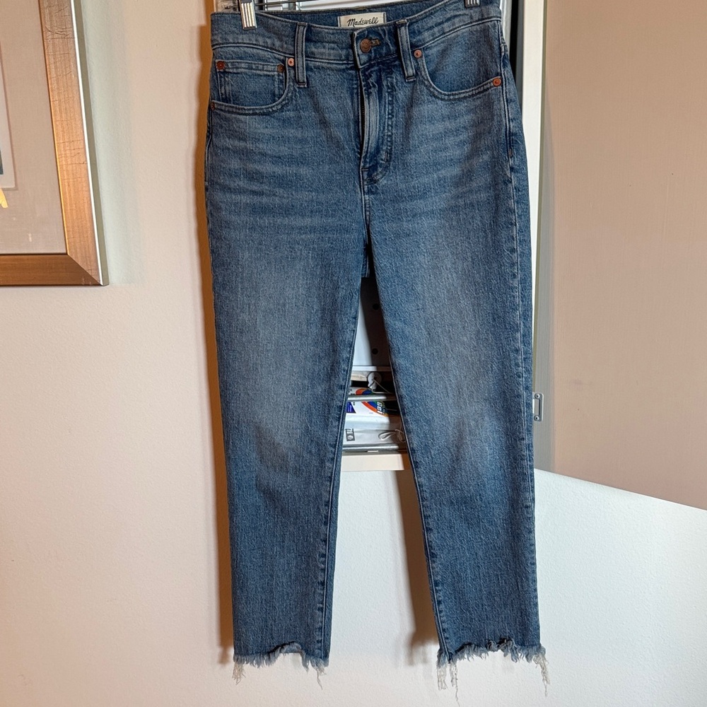 Madewell Ankle Cropped Blue Jeans